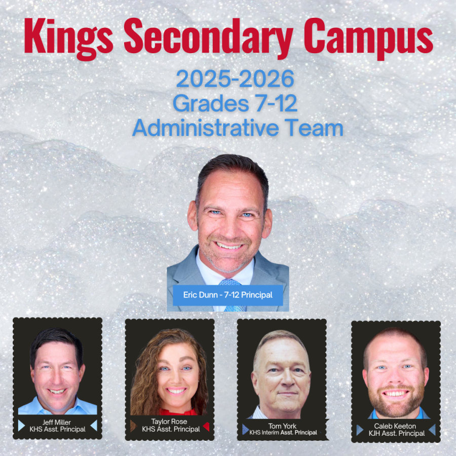 Secondary Campus Administration - 7-12 Principal Eric Dunn, KHS Asst. Principals Jeff Miller, Taylor Rose and Tom York and KJH Asst. Principal Caleb Keeton